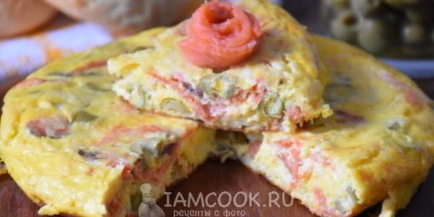 фриттата с лососем и сыром