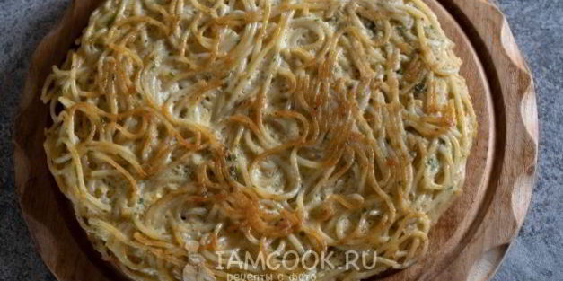 фриттата с макаронами