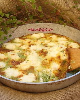 Фриттата с зеленым песто