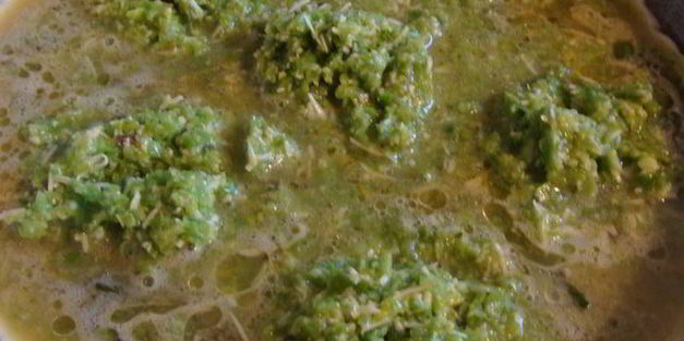 фриттата с зеленым песто