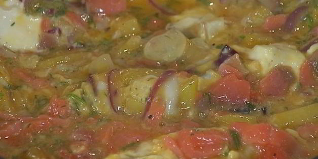 испанский омлет с копченым лососем