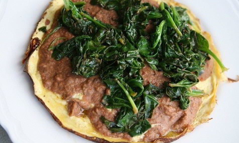 Рецепт мексиканский омлет с фасолью