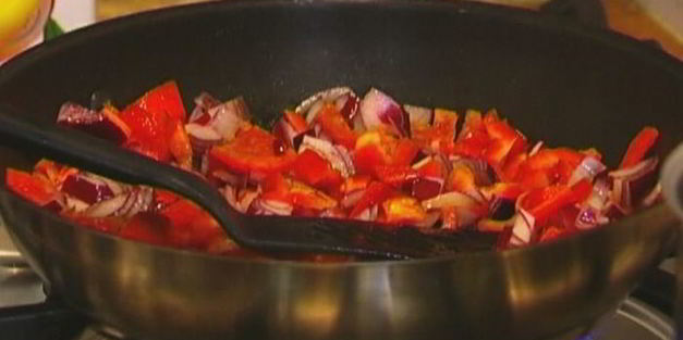 мексиканский омлет с фасолью