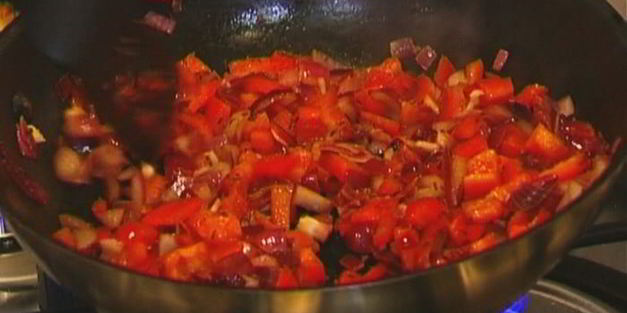 мексиканский омлет с фасолью