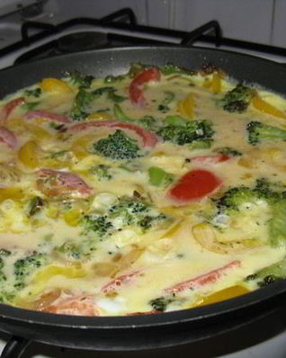 Омлет на кислом молоке