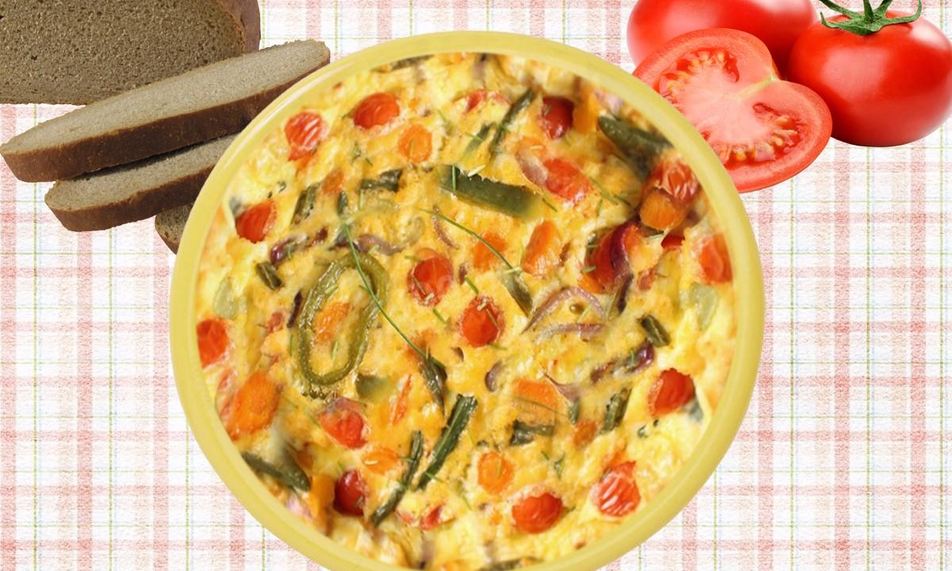 Рецепт омлет на пару с ветчиной