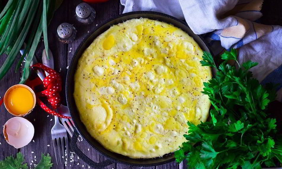 Рецепт омлет на сковороде