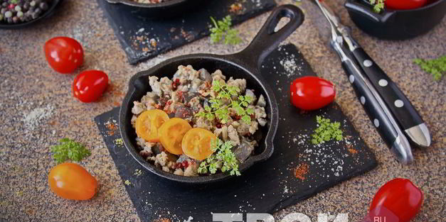 омлет с баклажанами