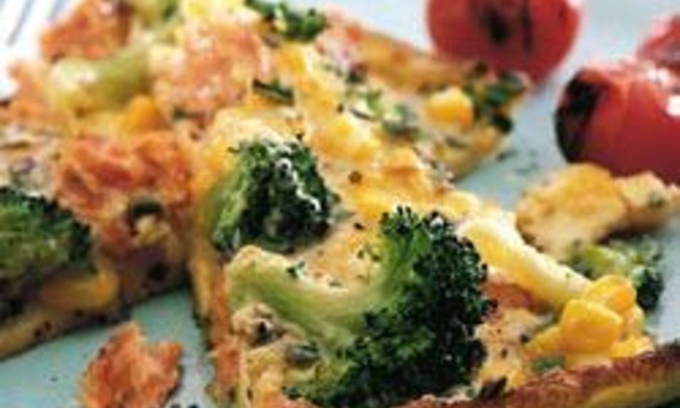 Рецепт омлет с брокколи и консервированным лососем