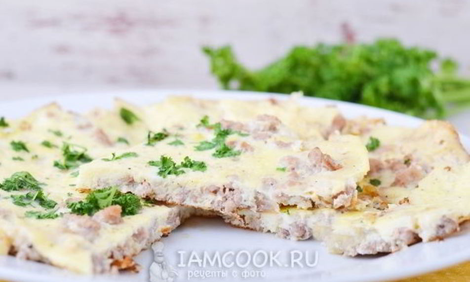 Рецепт омлет с фаршем по дюкану