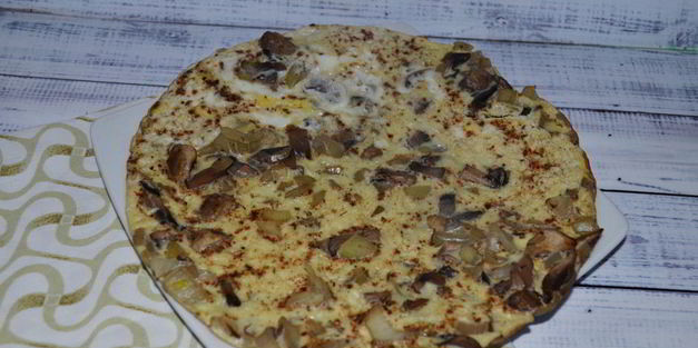 омлет с грибами