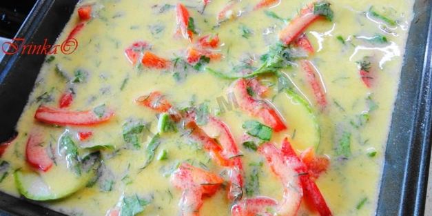 омлет с кабачками и помидорами