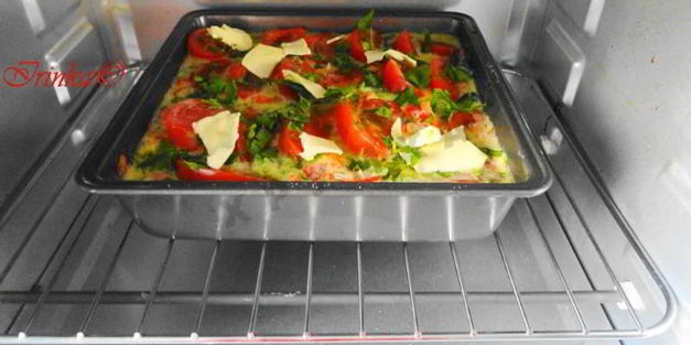 омлет с кабачками и помидорами