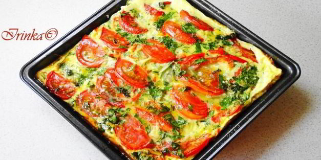 омлет с кабачками и помидорами