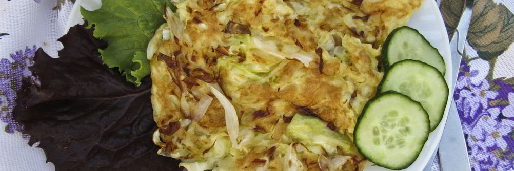 Омлет с капустой