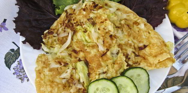 омлет с капустой