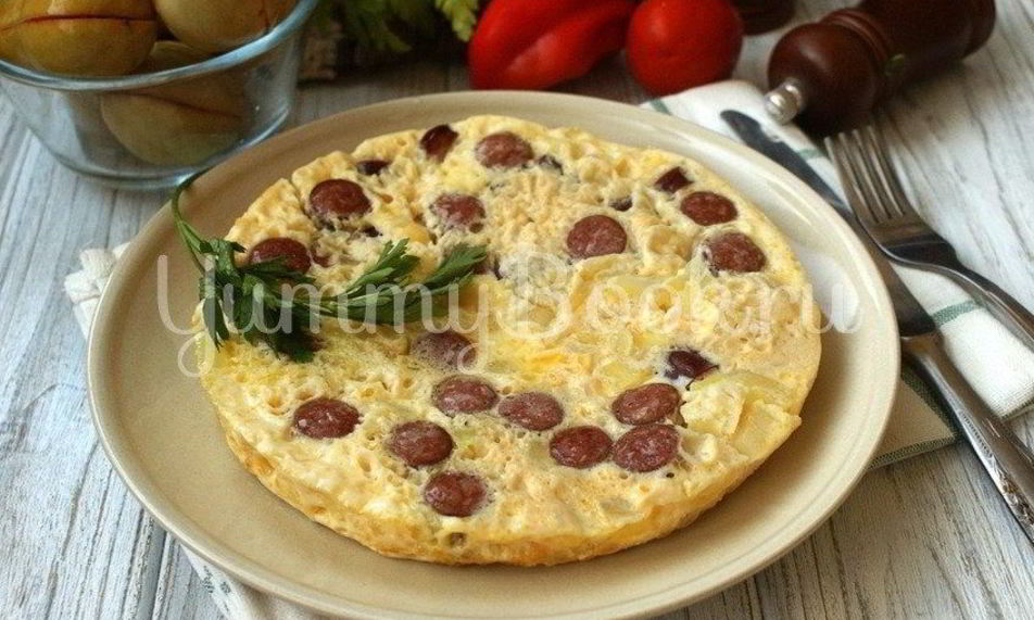 Рецепт омлет с колбасками в мультиварке