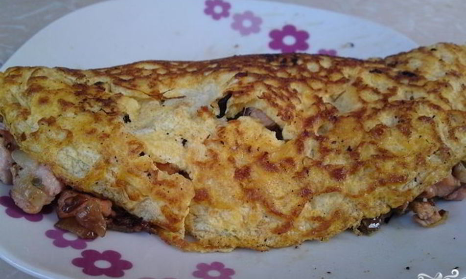 Рецепт омлет с лососем