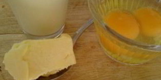 омлет с лососем