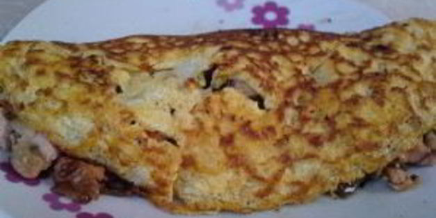 омлет с лососем