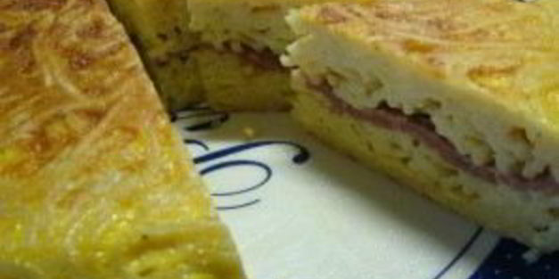 омлет с макаронами