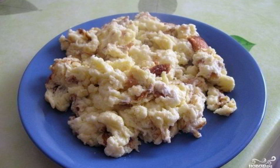 Рецепт омлет с мукой