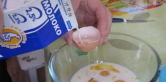 омлет с мукой