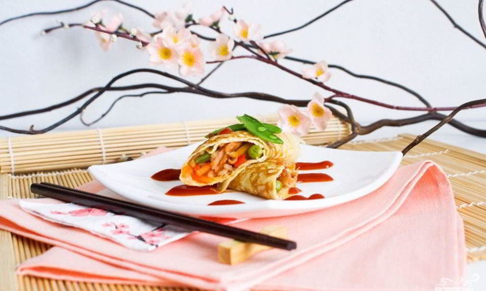 Рецепт омлет с рисом по-японски