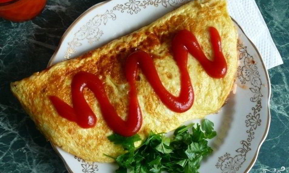 Рецепт омлет с рисом