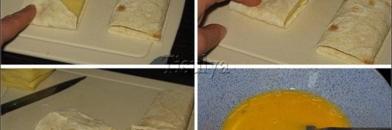 Омлет с сыром в лаваше