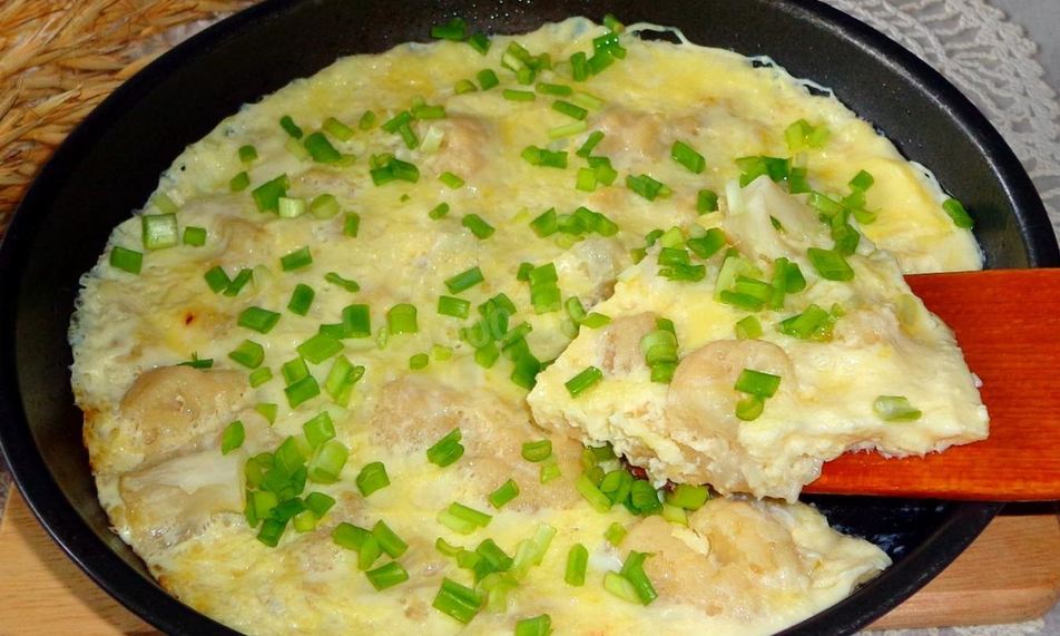 Рецепт омлет с цветной капустой