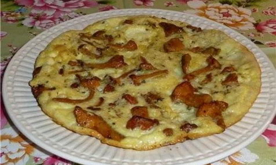 Рецепт омлет с творогом и лисичками