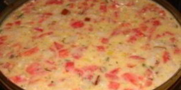 омлет с ветчиной и помидорами