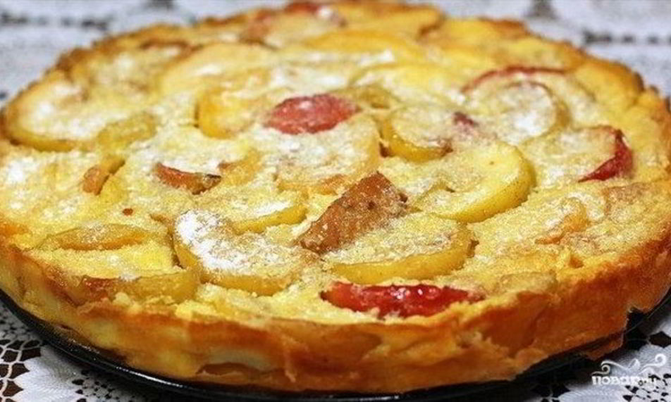 Рецепт омлет с яблоками