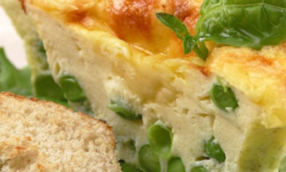 Рецепт омлет с зеленым горошком