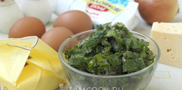 омлет со шпинатом и сыром