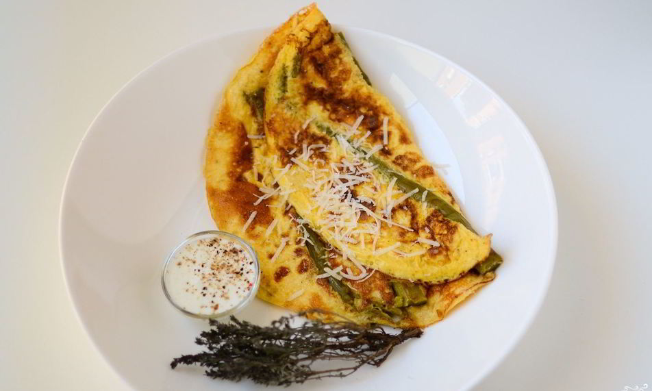 Рецепт омлет со спаржей