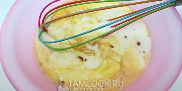 омлет в мешочке с молоком