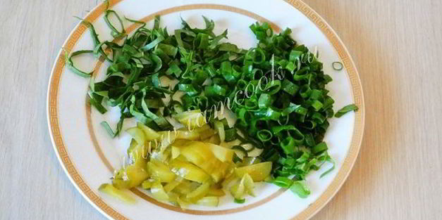 омлет весенний с зеленью