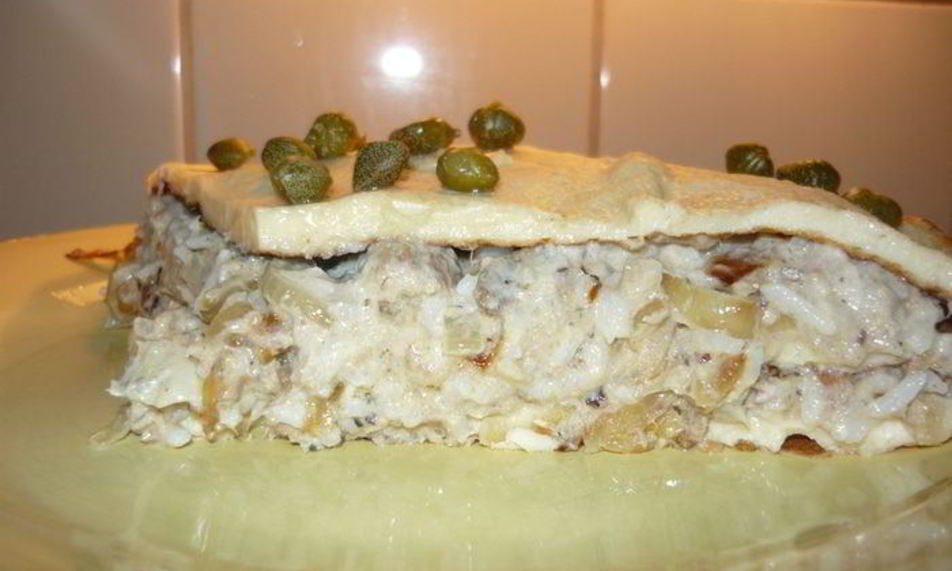 Рецепт омлета с салатом