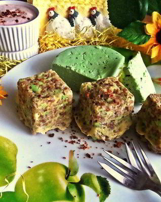 Порционный омлет с гречкой