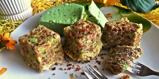 порционный омлет с гречкой