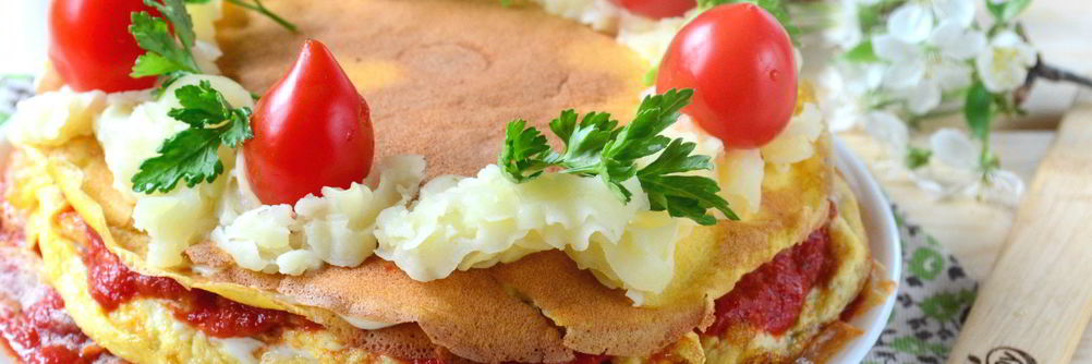 Слоеный омлет на завтрак