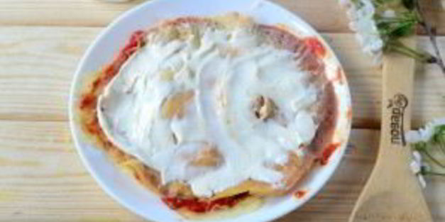 слоеный омлет на завтрак