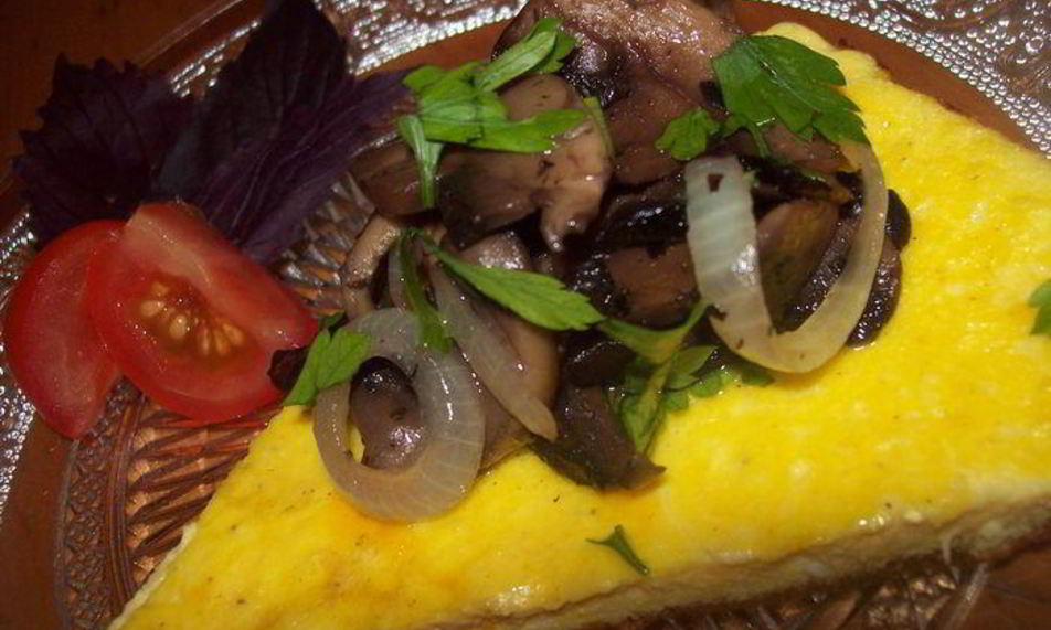 Рецепт сметанный омлет с грибами