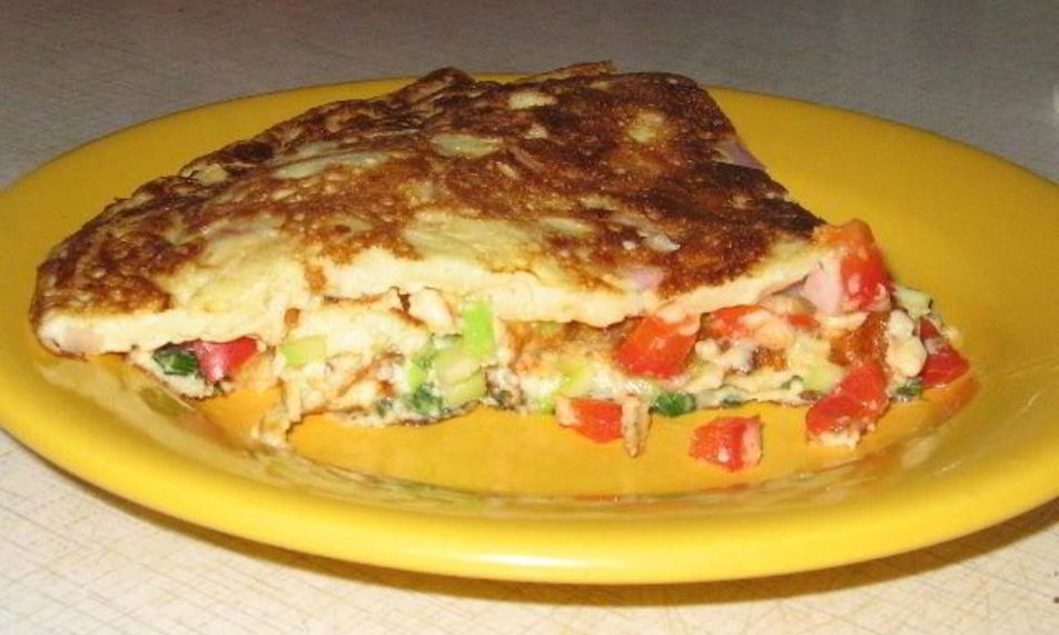 Рецепт трехслойный омлет