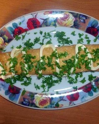 Вкусный омлет с начинкой по-французски