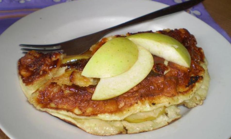 Рецепт яблочный омлет
