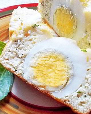 Запеченный омлет Мишна с куриным мясом