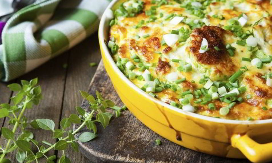 Рецепт запеченные в омлете кабачки